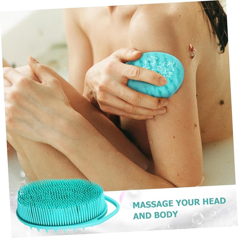 Dual Sided Silicone Body Scrubber With Hook For Exfoliating Cleansing And Massage - Image 5
